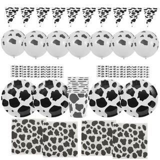 Cow Print Paper Plates 9″ (12 count) – instaballoons Wholesale