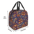 thumbnail image 3 of Fotbe Thanksgiving Turkey 2 Bolsa Térmica con Estampado y Forro de Aluminio Grueso Bolsa de Almuerzo con Bolsillo Frontal para Hombres y Mujeres, Ideal para Trabajo, Escuela, 3 of 8