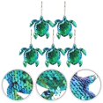 thumbnail image 3 of Cute Turtle Sequin Keychain Set - 5pcs Tortoise Sea Animal Keyring for Ocean Party, Beach Birthday, Baby Shower - Perfect Purse or Backpack Charm, 3 of 4