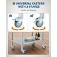 thumbnail image 4 of Table de Préparation en Acier Inoxydable 24x30 Pouces avec Roulettes, Table de Travail Mobile Commerciale Robuste avec Étagère Réglable et 4 Roulettes Verrouillables pour Restaurant, Garage, Atelier, 4 of 7
