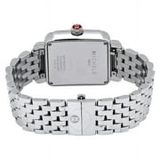 Michele Womens Deco Madison Diamond Silver 33mm Watch MWW06T000141