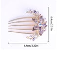 thumbnail image 3 of Blekii Peigne à Insertions Florales Pince à Cheveux - Forme de Disque, Accessoire pour Coiffure, 3 of 6