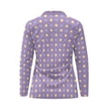 thumbnail image 5 of Yuyamidu Polka Dots Golf Shirts for Women Purple Long Sleeve Quarter Zip V-Neck Golf Tennis Shirt Lightweight Athletic Shirt Size XS, 5 of 8