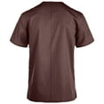 thumbnail image 2 of Panda Uniform by HeedFit Women's V-Neck Scrub Top – Two Patch Pockets, 6XL, Chocolate, 2 of 4