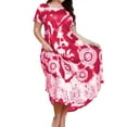 thumbnail image 1 of Ruimatai Robe Décontractée Grande Taille pour Femmes Manches Courtes Col Rond Été Fluide Confortable Élégante Imprimée Plage Fête T-Shirt Robe, 1 of 8