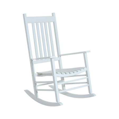 Outsunny Porch Rocking Chair - Outdoor Patio Wooden Rocker -