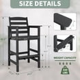 thumbnail image 5 of FUNBERRY Bar Height Outdoor Chair, Tall Adirondack Chair, All Weather HDPE Outdoor Bar Chairs for Bistro Patio Balcony, 5 of 5