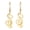 Golden, variant on SmartBy 1 Pair Women Earrings 304 Stainless Steel Lightweight Hollow Design Music Note Heart Shape Hook Earrings Jewelry Gift