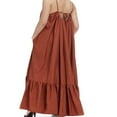 thumbnail image 3 of Robe Longue d'Été Décontractée et Fluide pour Femmes avec Poche, Bretelles Spaghetti, Encolure Dégagée, Ample, pour la Plage, 3 of 4