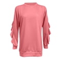 thumbnail image 3 of Gibobby Sudadera de mujer Sudadera de Cuello Redondo Sudadera de algodón para Mujer Sudadera Ligera Sudadera para Mujer(Rojo,XL), 3 of 4