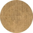 thumbnail image 1 of Ahgly Company Indoor Round Oriental Brown Industrial Area Rugs, 4' Round, 1 of 4