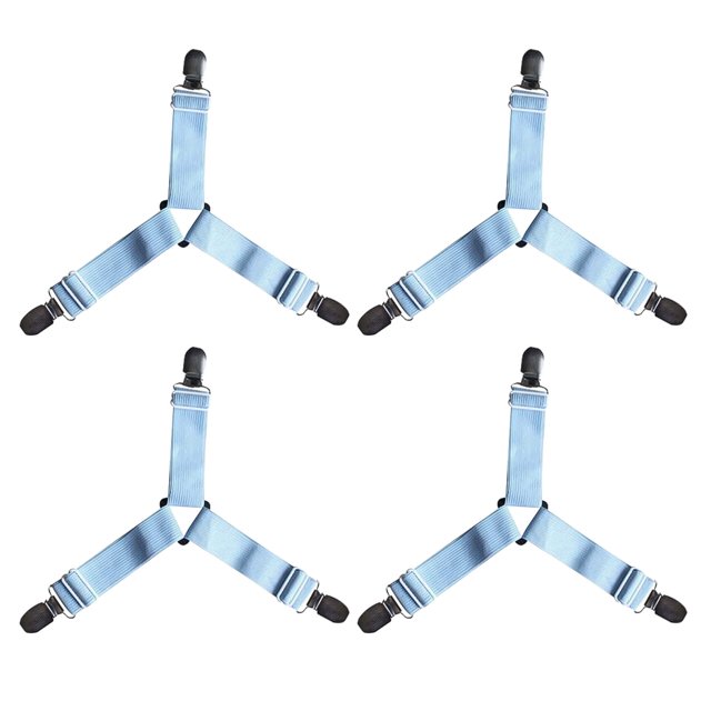 DPTALR Support de Drap d'Angle avec Clip Support Antidérapant pour Drap (Trois Extrémités, 4 Pcs)