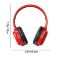 thumbnail image 3 of CXALSSY X3 Active Noise Cancelling Headphones, Over-Ear Headphones with Mic for Kids/Adults/Teen/School/TV, Red, 3 of 7