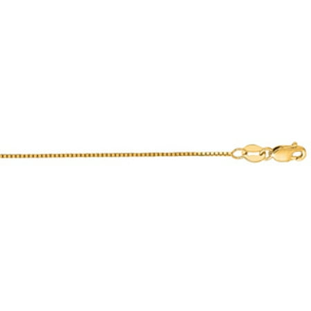 14 Karat Yellow Gold 0.70mm 24 Inch Classic Box Chain Necklace