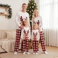thumbnail image 3 of Nibbcoa Family Christmas Pajamas Matching Set Long Sleeve Crew Neck Tops and Pants, 3 of 8
