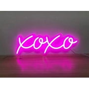 11.81"x5.12" XOXO Neon Light Sign LED Night Lights USB Operated Decorative Marquee Sign Bar Pub Store Club Garage Home Party Decor