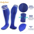 thumbnail image 2 of Lovely Annie Mens 2 Pairs Knee High Sports Socks for Baseball/Soccer/Lacrosse 003 MBlue, 2 of 5