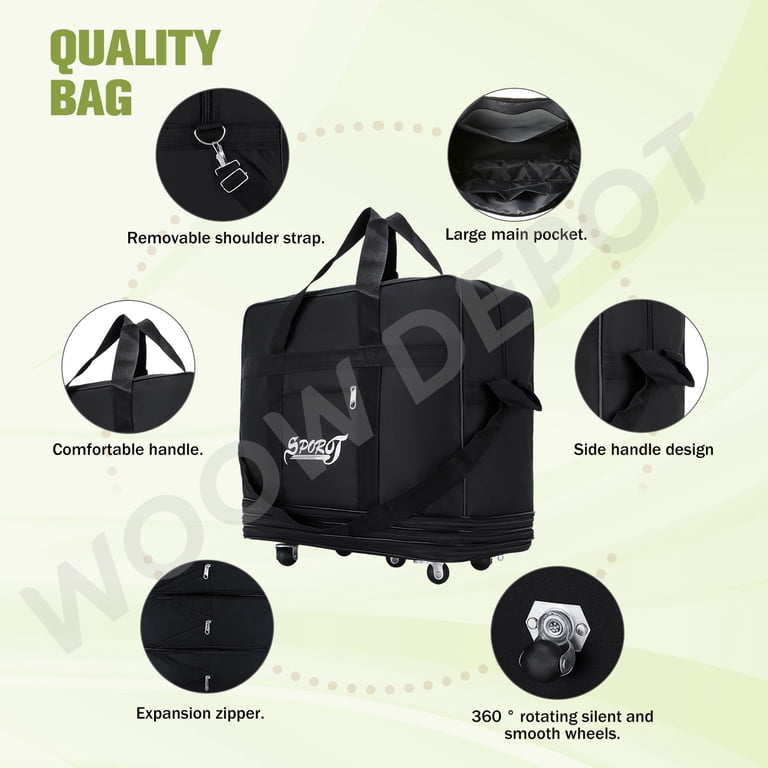 W O O W D E P O T 36in Expandible Rolling Suitcase w/ 3-layer