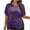 Purple, variant on BSDJILFG Plus Size Tops for Women Basic T-Shirt Loose Fit Solid Color Half Sleeve Round Neck Pullover Blouse ,S-3XL