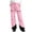 04#Pink, variant on Womens Snow Ski Pants Color Block Fleece Lined Waterproof Thermal Insulated Warm Trousers for Winter Snowboard Flare Pant Deep Red M