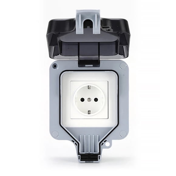 Sidaley Enchufe impermeable para el hogar, cómodo, fiable, práctico, seguro, resistente, enchufes de jardín, Panel de salida con enchufe GS Electrónica miscelánea