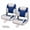 Royal Blue White, variant on GOCAPTAIN 2 Pack Folding Low Back Boat Seats, Thick Padded Waterproof Fishing Boat Seats, Ergonomic Fold-Down Design for Fishing, Jon Boats, Pontoon, Speedboats, White Blue