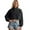 Black, variant on Workout Clothes for Women Women's Solid Sweatshirt Women's Zip Up Sweatshirt Half High Neck Long Sleeve Cropped Pullover Soft Warm Casual Winter Fall Spring Tops Outerwear