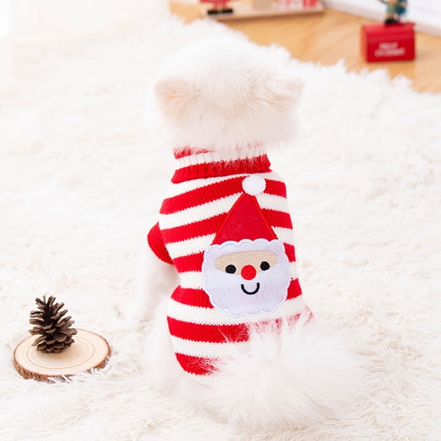 Ropa para perros, ropa de invierno, ropa para cachorros, suéter de punto navideño.