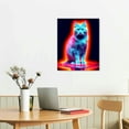 thumbnail image 2 of Nawypu Framed Canvas Wall Art Front view of a Scottish Fold cat sitting white background Canvas Prints for Living Room, Bedroom, Office Wall Decor - Large Size Wall Paintings Ready to Hanging, 2 of 4