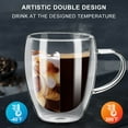 thumbnail image 5 of PARACITY Coffee Mugs Set of 2 Double Wall Coffee Mug 12 OZ Glass Coffee Mugs with Handle Insulated Coffee Mug for CappuccinoLatteCoffee Borosilicate Glass Coffee Cups for KitchenTravel, 5 of 7
