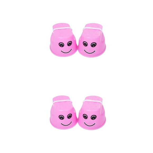 Vogacara 2 unids/set zancos para caminar para niños: coordinación y equilibrio con divertido equipo de entrenamiento de equilibrio rosa rosa 2Conjunto