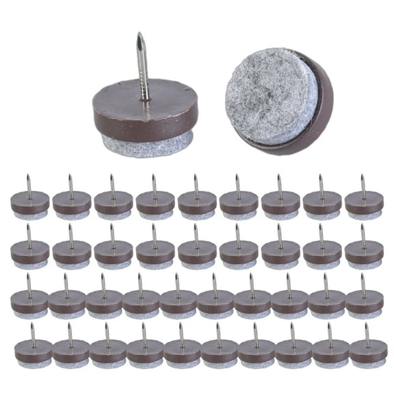 Pack of 50 Sturdy Felt Furniture Glides With Nails for Floor Protective and Scratch Prevention 22mm Diameter Designs