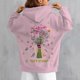 thumbnail image 2 of Sudadera con capucha Lux de gran tamaño en gris jaspeado 2024 para mujer Gotyou, 2 of 5