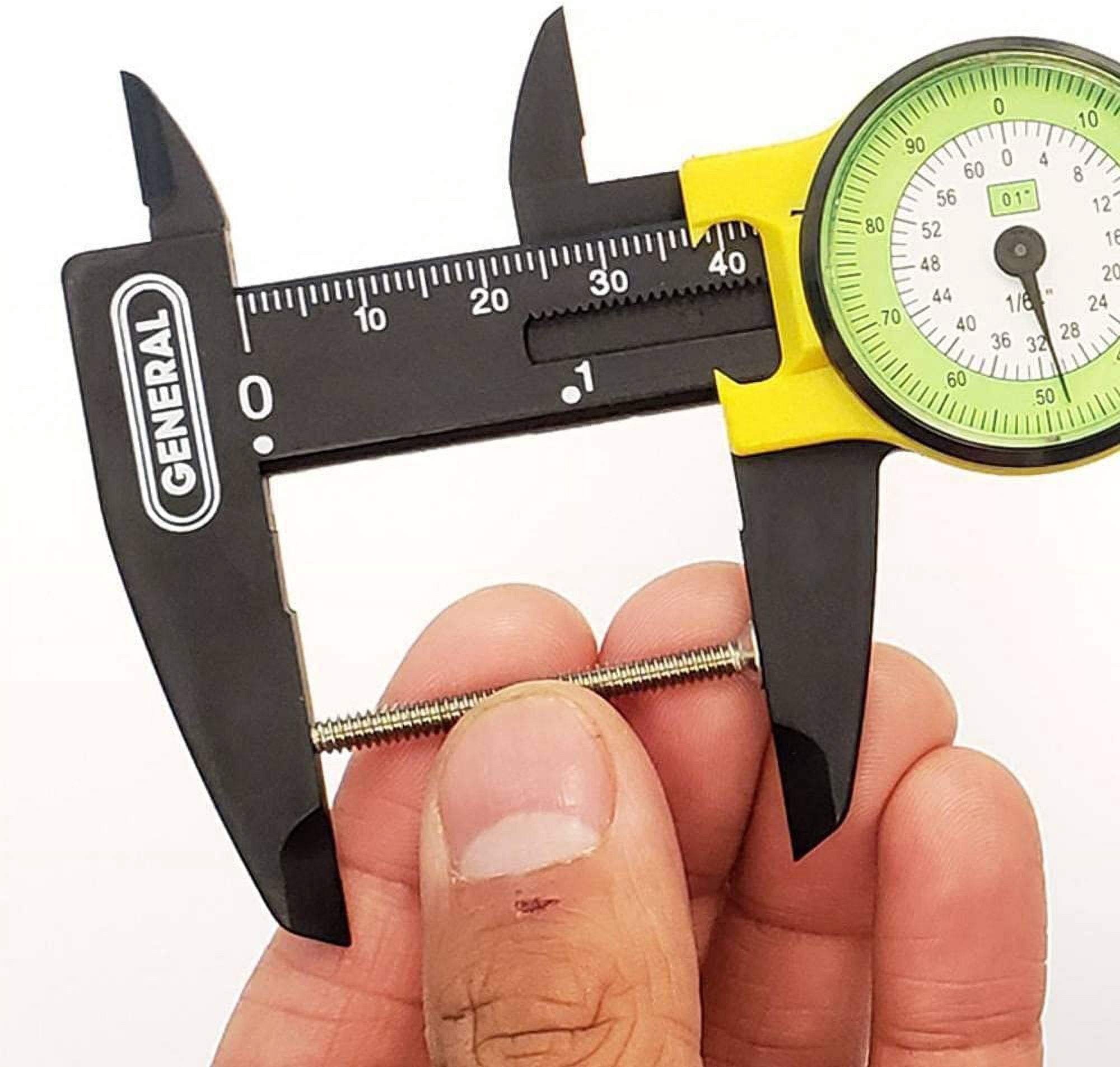 142 Plastic Dial Caliper, 0-6" Range, .01" & 1/64"