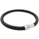 thumbnail image 3 of 3X Pulsera de Joyeria, Acero Inoxidable de Cuero, Pulsera de Cuero Trenzado, para Hombres Mujeres, Negro - Ancho 6mm - Longitud 23cm, 3 of 4