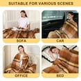 thumbnail image 3 of Lightweight Wool Plaid Blanket – 55" x 83" Ultra-Soft & Warm Alpaca-Style Throw  Blanket– Includes Travel Storage Bag – Perfect for Camping, Home, Office (Checkered Pattern), 3 of 5