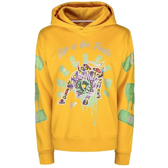 Fiesta Bull Reflective Affirmation Hoodie - Yellow