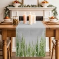 thumbnail image 2 of Table Runner 60 Inches Long for Kitchen Dining, Sage Green Dresser Scarf Farmhouse, Dining Table Decorations for Wedding/Parties, Summer Botanical Leaves Watercolor 13 x 60 In, 2 of 8