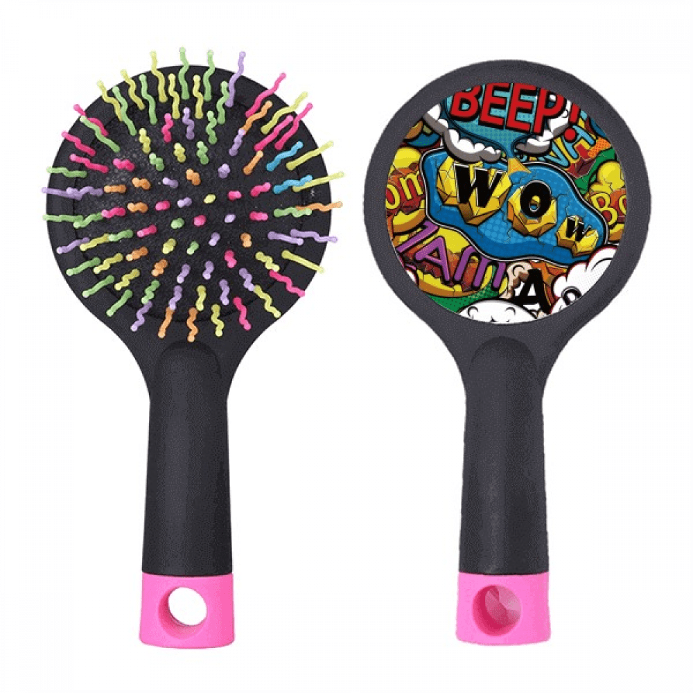 Dialog Bubble Joint Art Deco  Fashion Salon Detangling Hair Brush Cushion Base