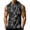 Black, variant on Men’s Athletic Sleeveless Hoodie with Drawstring Hood and Front Pocket Casual Loose Fit Camouflage Patterned Vest Top
