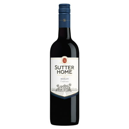 Sutter Home Merlot California Red Wine, 750 ml glass Bottle, 13% ABV