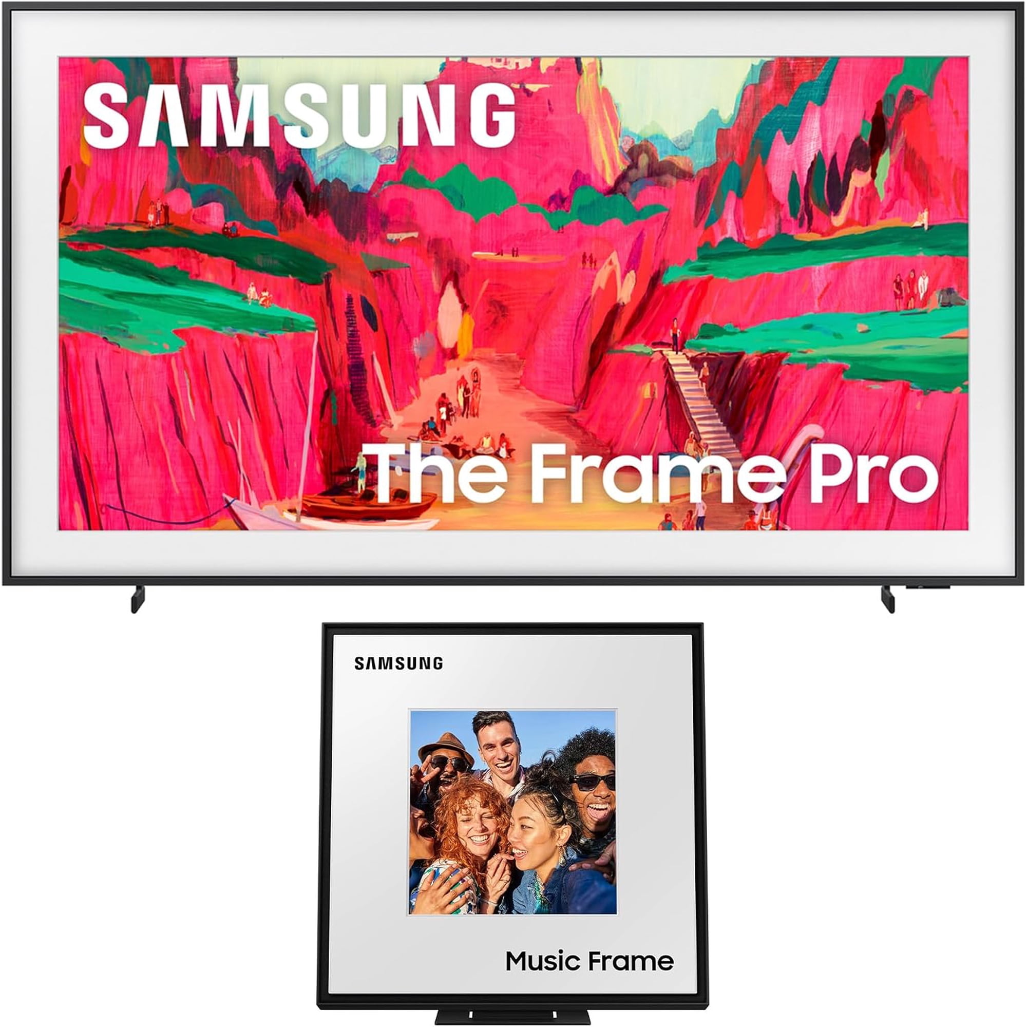Samsung QN65LS03FWFXZA 65 Inch The Frame Wireless 4K Neo QLED TV with a Samsung HW-LS60D 2.0 Channel Photo Frame Speaker (2025)