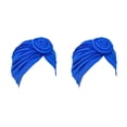 thumbnail image 3 of Turbante Nudo Estilo étnico Sonducket Azul real 2piezas, 3 of 6