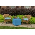 thumbnail image 3 of Casual Cushion Stripe Sunbrella® Fabric 1-Piece Indoor/Outdoor Wicker Seat Pad, 18"W x 18"L, Dolce Oasis, 3 of 5