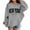 Grey, variant on Tiijoy Girls Casual Hoodie New York Letter Print Pullover Hooded Sweatshirt, Sizes 3-4T