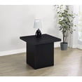 thumbnail image 2 of Devar Square Engineered Wood End Table Black, 2 of 8