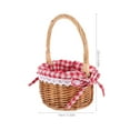 thumbnail image 2 of HONITANO 1 Set Decorative Basket With Handle Willow and Rattan for Home Decor and Outdoor Party 23.00X14.00X14.00cm, 2 of 7