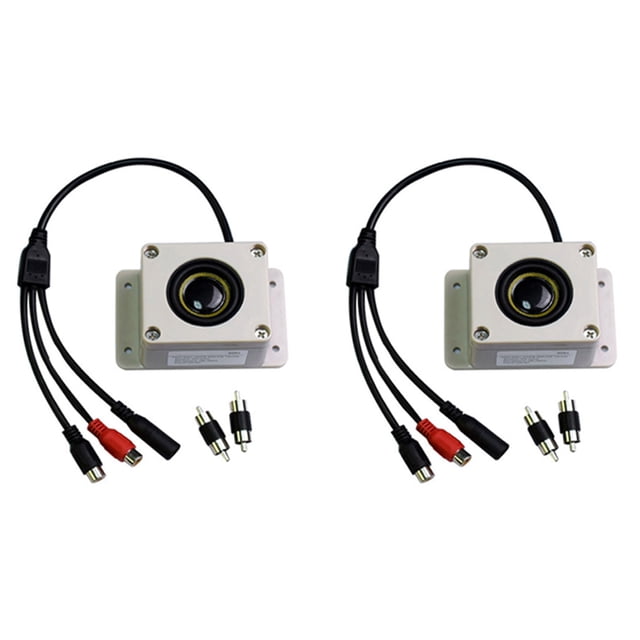 2X Dispositivo de Altavoz de Micrófono para Cámara de Seguridad Impermeable Al Aire Libre