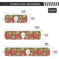 thumbnail image 3 of Coolnut Vintage Watermelon Sink Splash Guard for Faucet 2 Packs Faucet Absorbent Mats, Summer Watercolor Faucet Handle Drip Catcher Quickly Drying Mat for Kitchen Counter Bathroom, 23.6"x5.5", 3 of 7