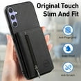 thumbnail image 2 of Allytechgroup for Samsung Galaxy S24+ Protective Case, Slim Fit PU Leather PC+TPU Back Cover Shock-Absorbent Anti-Scratch Anti-Fingerprint Wallet Case with Credit Card Slot & Card Pocket, Black, 2 of 12